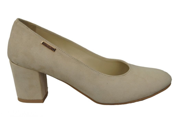 Damenschuhe Pumps Beige Naturleder Wildleder 125 ElitaBut