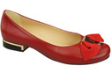 Damen Ballerinas Naturleder Rot 894 ElitaBut