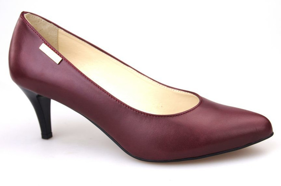 Damenschuhe Pumps, Naturleder, Burgund 825 ElitaBut