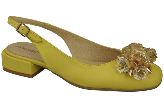 Damen Schuhe Zitrone Sandalen mit Kristallen Naturleder 215 ElitaBut