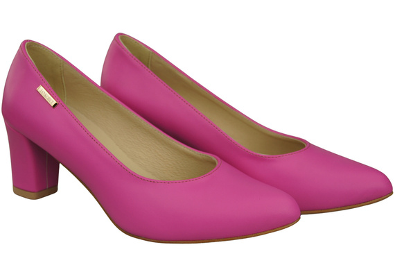 Klassische Glatt Damen Fuchsie Naturleder Schuhe 213 ElitaBut