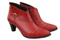Damen-Winterstiefel, Naturleder, Rot 100, von ElitaBut