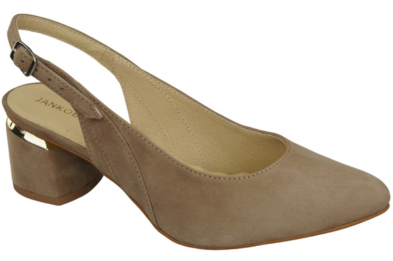 Damensandalen aus natürlichem Wildleder Cappuccino, strahlende Eleganz und Komfort 196 von ElitaBut