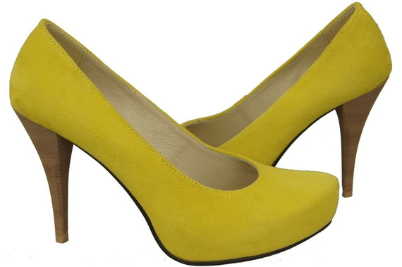 Damenschuhe Pumps Citron Naturleder Wildleder 644 ElitaBut