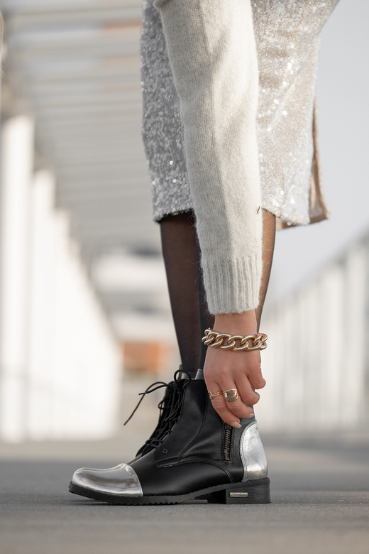 Damen Winterstiefel, Naturleder, Black Gold 820, von ElitaBut