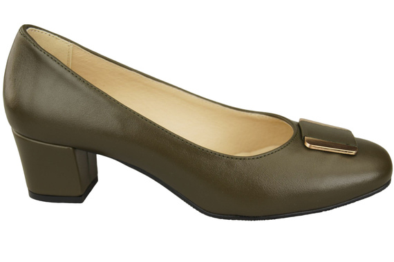 Damenschuhe Pumps Naturleder 187 Olive ElitaBut