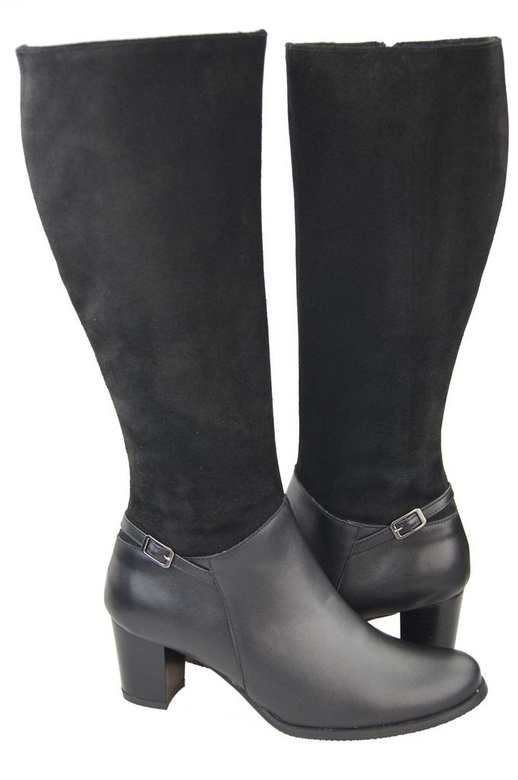 Schuhe Damenstiefel, Naturleder 101 Schwarz ElitaBut