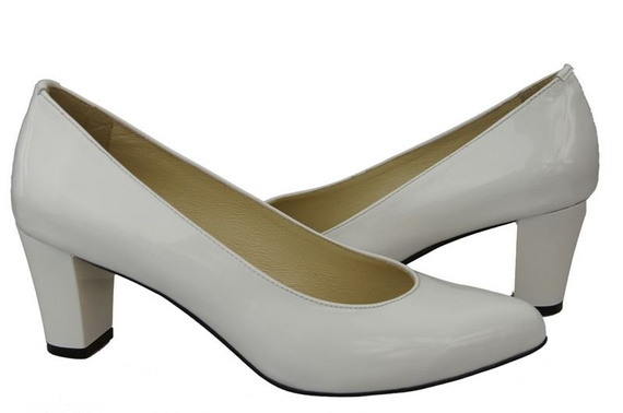 Damenschuhe Pumps, Naturleder, Weißlack 974 ElitaBut