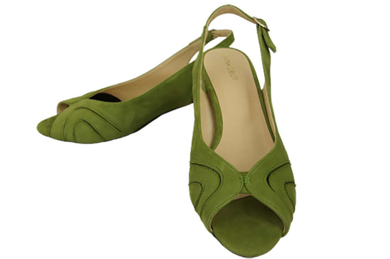 Damenschuhe Sandalen, natürliches Wildleder, Pistazie 991 ElitaBut