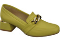 Damenschuhe mit Zierkette Pumps Mokassins Naturleder 193 Lemon ElitaBut