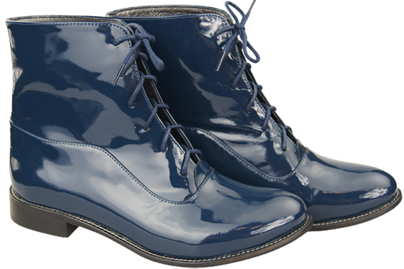 Damen Stiefeletten Frühling/Herbst Naturleder Marineblau Lack 155 L ElitaBut