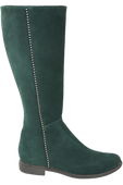 Schuhe Damenstiefel, Naturleder, Velour 153, Malachit ElitaBut