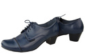 Schuhe Damenschuhe, Schnürschuhe, Naturleder, Marineblau 956 ElitaBut