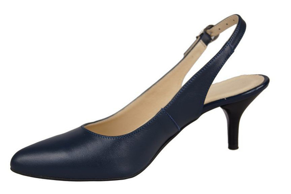 Damenschuhe Sandalen, Naturleder, Marineblau 910 ElitaBut