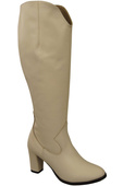 Stilvolle Damen Beige Stiletto Stiefel Naturleder 211 ElitaBut