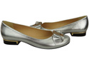 Damen Ballerinas Naturleder Silber 894 ElitaBut