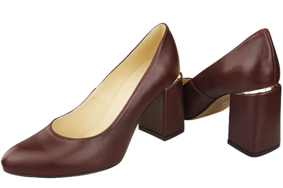 Damenschuhe Pumps, Burgunderrot, Naturleder 179 ElitaBut