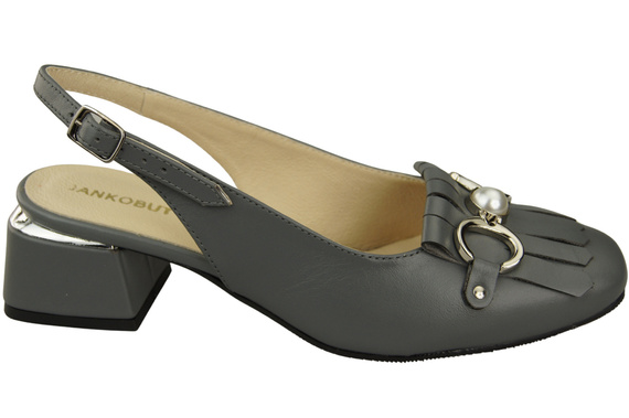 Damenschuhe Aschgrau Sandalen mit Fransen verziert Naturleder 208 ElitaBut