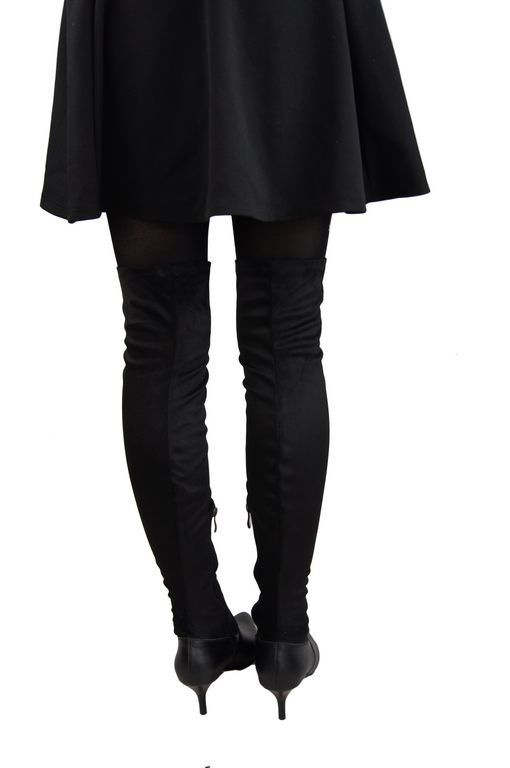 Schuhe mit niedrigem Absatz Overknee-Stiefel für Damen, dehnbar, 963 N ElitaBut