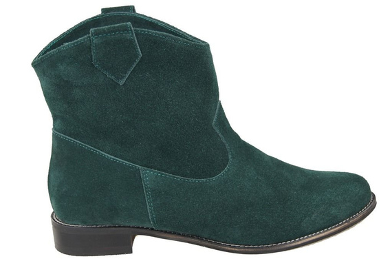 Schuhe Damen-Stiefeletten Frühling/Herbst Naturveloursleder Malachit 132 L ElitaBut