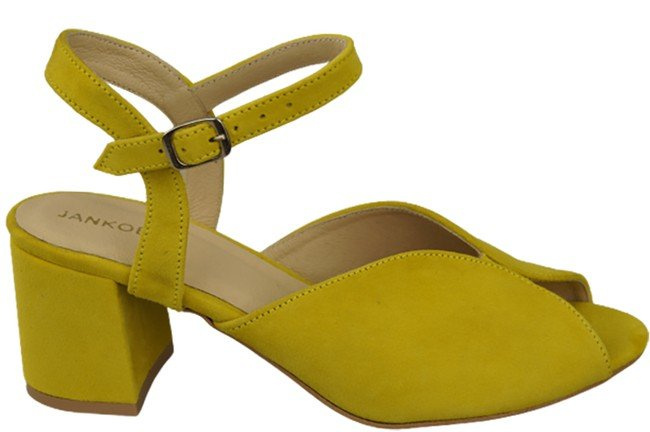 Damenschuhe Zitronensandalen, Naturleder, Wildleder 185 ElitaBut