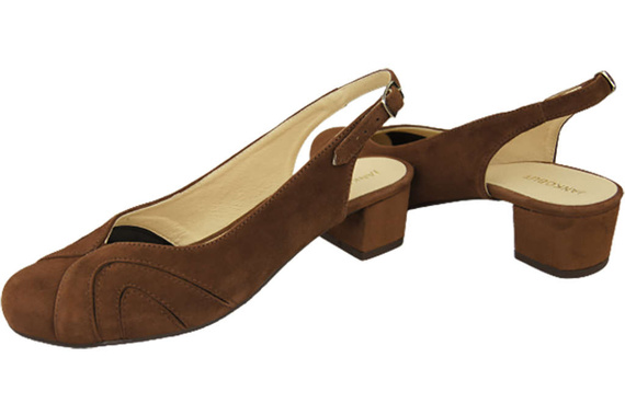 Damenschuhe Sandalen, Naturleder, Wildleder, Braun 842 von ElitaBut