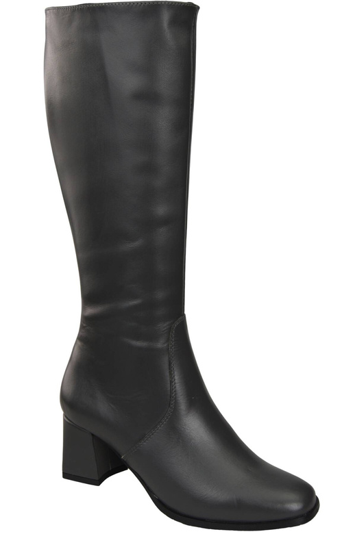 Bequeme Damen Graphit Niedrig Absatz Stiefel Naturleder 212 ElitaBut