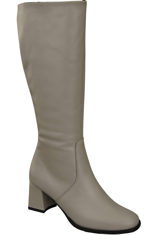 Bequeme Damen Helle Esche Niedrig Absatz Stiefel Naturleder 212 ElitaBut