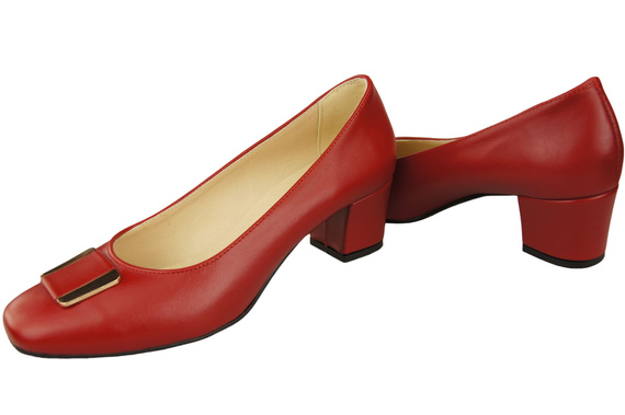 Damenschuhe Pumps Naturleder 187 Rot ElitaBut