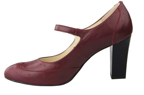 Damenschuhe Pumps, Naturleder, Burgund 958 ElitaBut