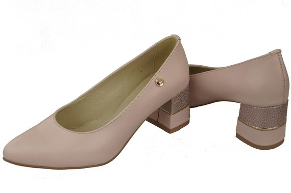 Damenschuhe Pumps Rosa Puder Naturleder 142 ElitaBut
