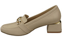 Damenschuhe mit Zierkette Pumps Mokassins Naturleder 193 Beige ElitaBut