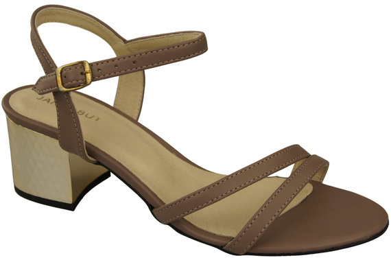Cappuccino Damenschuhe Dunkles Naturleder 197 Sinnlich freizügige Fußsandalen ElitaBut
