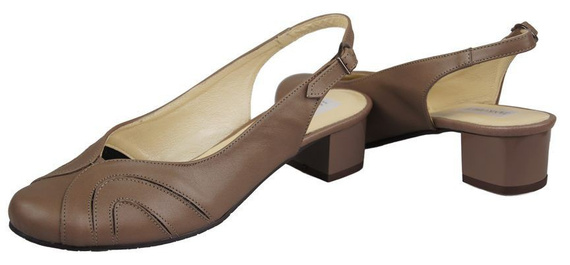 Damenschuhe Sandalen, Naturleder Cappuccino 842 ElitaBut