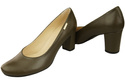 Klassische Damen Olive Leder Mandel Nase Pumps 201 ElitaBut