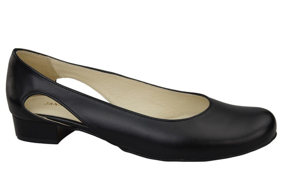 Damen Ballerinas Schwarz, Naturleder 103 ElitaBut