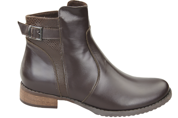 Damen-Winterstiefel, Naturleder, Braun 156 von ElitaBut