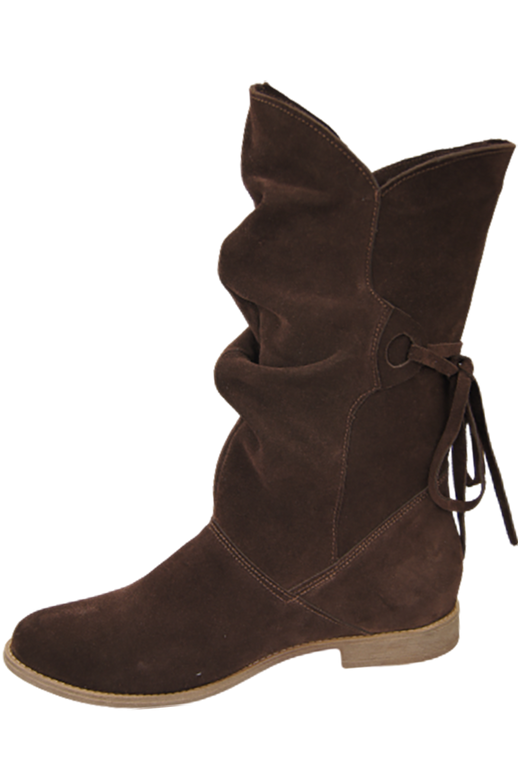 Damen-Winterstiefel, natürliches Veloursleder, Schokolade 999 von ElitaBut
