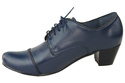 Schuhe Damenschuhe, Schnürschuhe, Naturleder, Marineblau 956 ElitaBut