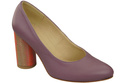 Damenschuhe Pumps Lila Naturleder Bunter Zierabsatz 194 ElitaBut