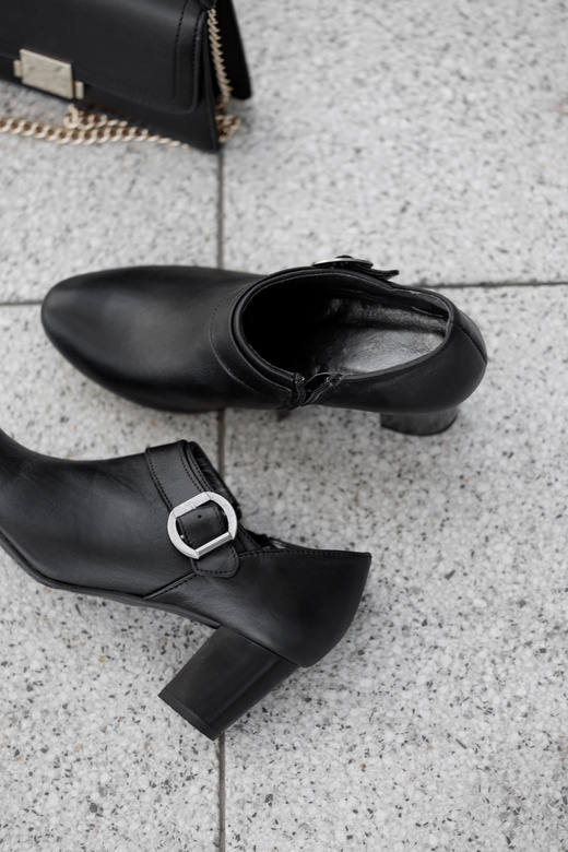 Schuhe Damenschuhe, Naturleder, Schwarz 826 ElitaBut