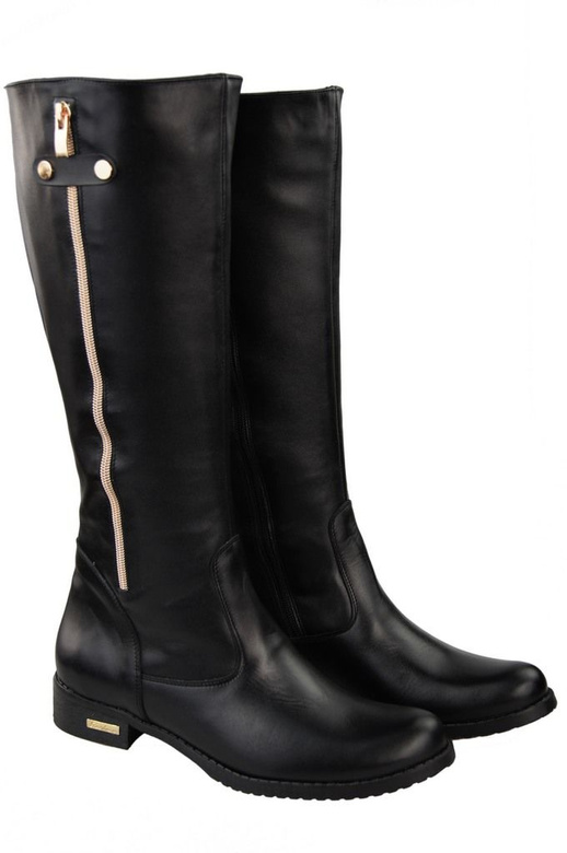 Damenstiefel, Stiefel, Naturleder, Schwarz 884 ElitaBut