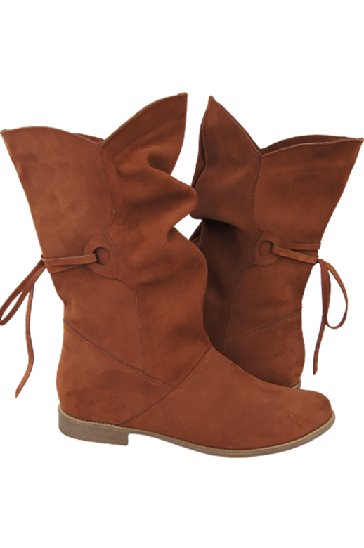 Damenstiefel Frühling / Herbst, Naturveloursleder, Kastanie 999 L ElitaBut