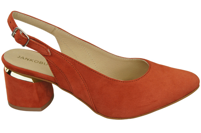 Damensandalen aus natürlichem Wildleder, ziegelrot, Eleganz und Komfort 196 von ElitaBut