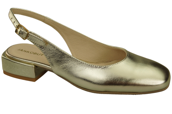 Damen Schuhe Sandalen Gold Flacher Absatz Naturleder 206 ElitaBut