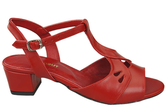 Damenschuhe Sandalen Rot Naturleder 169 ElitaBut
