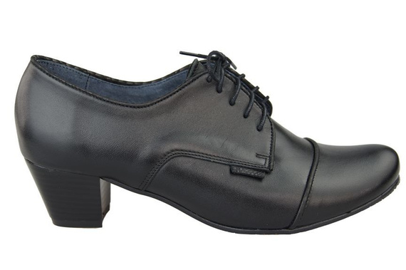 Schuhe Damenschuhe, Schnürschuhe, Naturleder, Schwarz 956 ElitaBut