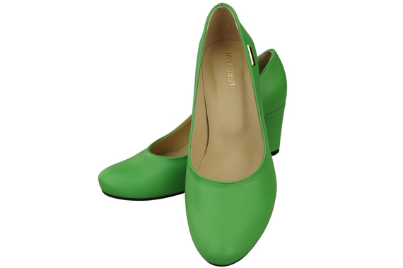 Klassische Damen Limette Leder Mandel Nase Pumps 201 ElitaBut