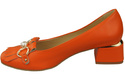 Damenschuhe Pumps verziert mit Fransen Orange Naturleder 195 ElitaBut