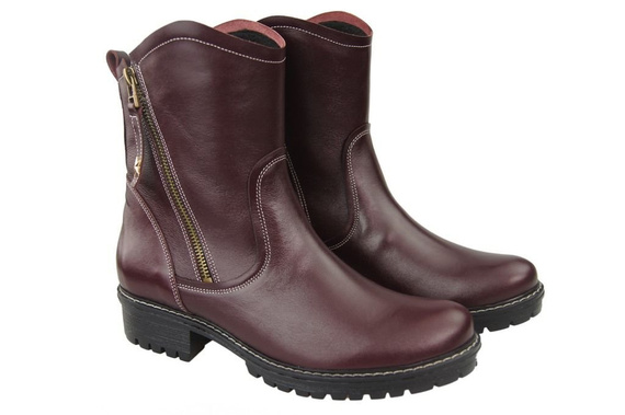 Damenstiefel Naturleder Burgund 122 ElitaBut